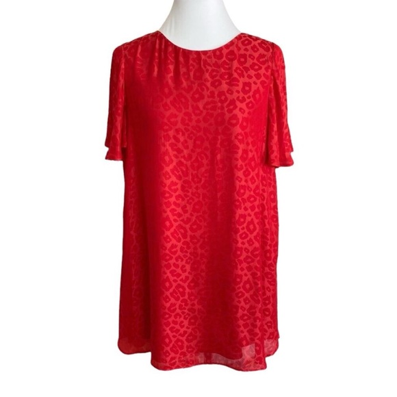 NWT Show Me Your Mumu Red Leopard Shift Dress | Small - Picture 2 of 9